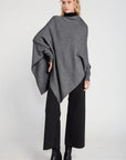 Look by M Sweater Charcoal Handkerchief Hem Sweater