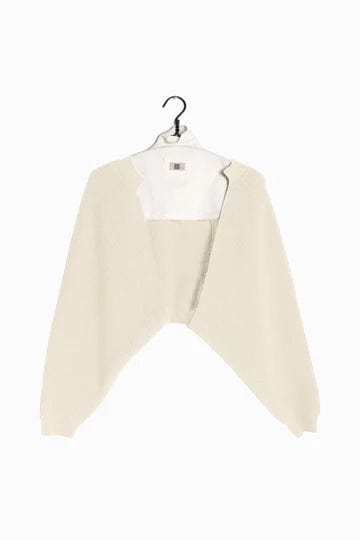 Look by M Sweater Cream Butterfly Bolero Sweater