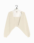 Look by M Sweater Cream Butterfly Bolero Sweater