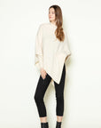 Look by M Sweater Handkerchief Hem Sweater