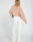 Look by M Sweater Indi Pink Butterfly Bolero Sweater