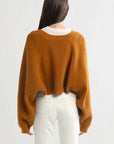 Look by M Sweater Mustard Yellow Butterfly Bolero Sweater