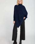 Look by M Sweater Navy Handkerchief Hem Sweater