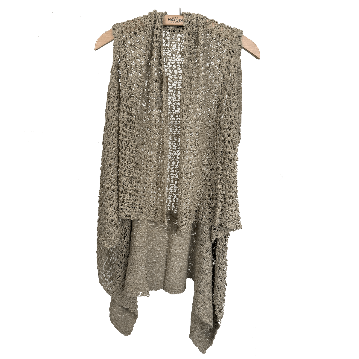 Lost River vest Reversible Popcorn Knit Shawl Vest - Latte