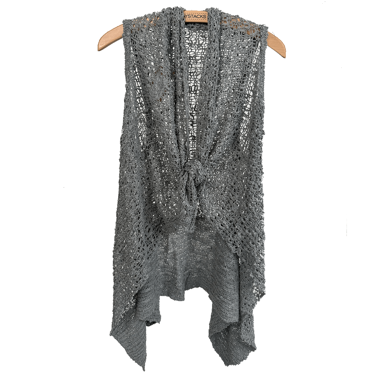 Lost River vest Reversible Popcorn Knit Shawl Vest - Pumice