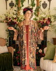 Market of Stars Courage Dear Heart Opera Duster Kimono Robe w/ Sacred Heart