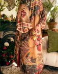 Market of Stars Courage Dear Heart Opera Duster Kimono Robe w/ Sacred Heart