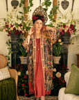 Market of Stars Courage Dear Heart Opera Duster Kimono Robe w/ Sacred Heart