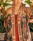 Market of Stars Courage Dear Heart Opera Duster Kimono Robe w/ Sacred Heart