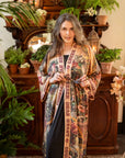 Market of Stars Courage Dear Heart Opera Duster Kimono Robe w/ Sacred Heart