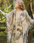 Market of Stars Earth and Sky Bohemian Goddess Starduster Kimono w/Trees