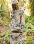 Market of Stars Earth and Sky Bohemian Goddess Starduster Kimono w/Trees