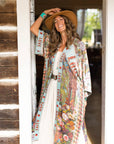 Market of Stars Love Language Opera Duster Kimono Robe w/ Faith, Hope