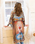 Market of Stars Love Language Opera Duster Kimono Robe w/ Faith, Hope