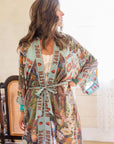 Market of Stars Love Language Opera Duster Kimono Robe w/ Faith, Hope