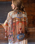 Market of Stars Love Language Pixie Duster Cropped Kimono w/ Faith, Hope