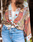 Market of Stars Love Language Pixie Duster Cropped Kimono w/ Faith, Hope