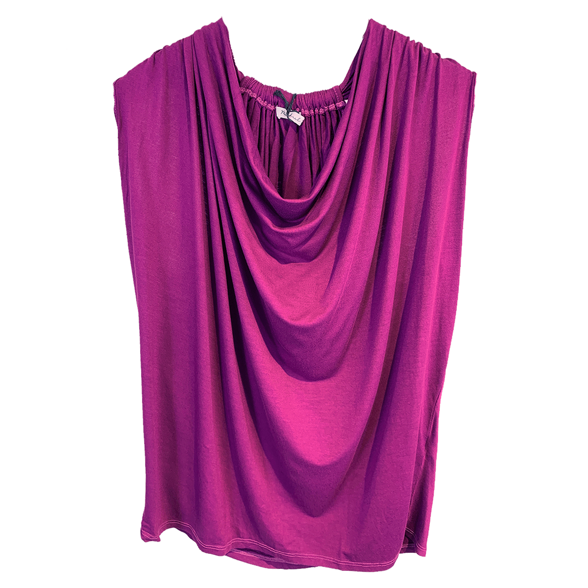 Michael Stars top Berry Michael Stars Jersey Lycra Draped Neck Halter Top