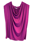 Michael Stars top Berry Michael Stars Jersey Lycra Draped Neck Halter Top