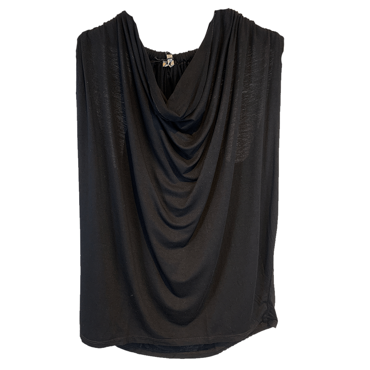 Michael Stars top Black Michael Stars Jersey Lycra Draped Neck Halter Top