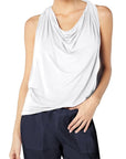 Michael Stars top Michael Stars Jersey Lycra Draped Neck Halter Top