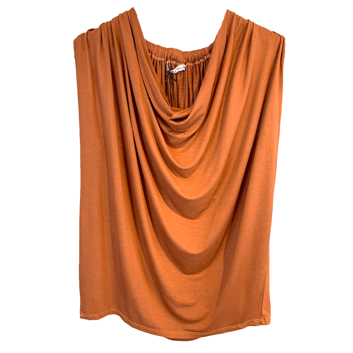 Michael Stars top Toffee Michael Stars Jersey Lycra Draped Neck Halter Top