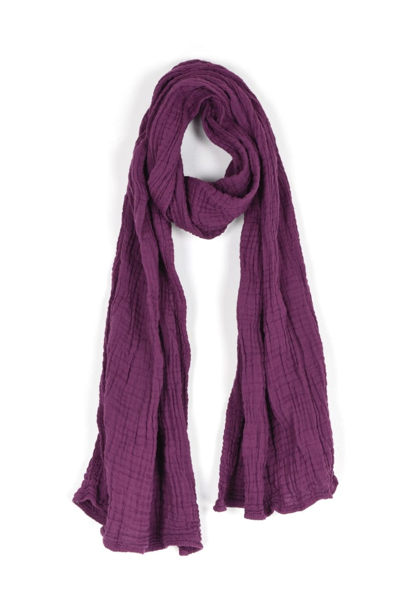 Nusantara Deep Orchid Thai Cotton Solid Scarf