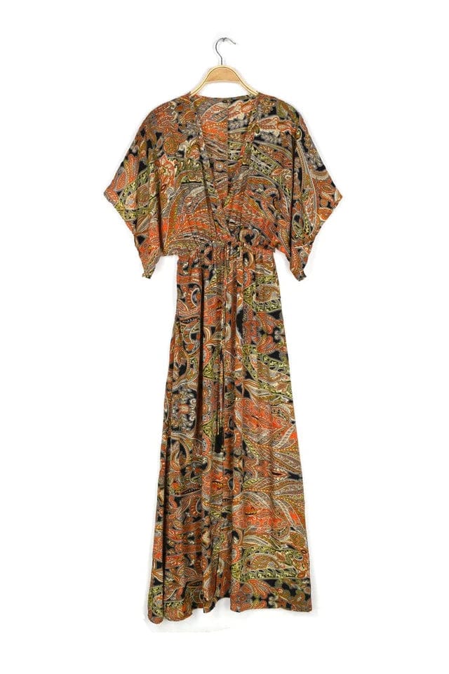 Nusantara Mellow Moon Printed Caftan Midi Dress - Mellow Moon