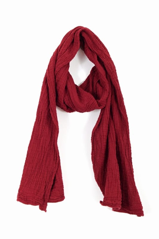 Nusantara Mineral Red Thai Cotton Solid Scarf