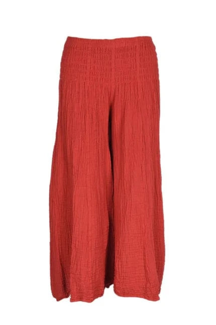 Nusantara Pant Nusantara Shirred Elastic Waist Pant - Red