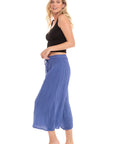 Nusantara Pant Thai Cotton Drawstring Flood Pants - Cornflower