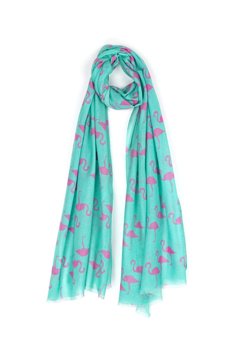 Nusantara Pink Flamingo Cotton Modal Printed Scarf