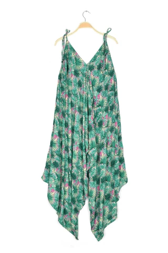 Nusantara Shalimar Tie Shoulder Printed Jumpsuit - Shalimar