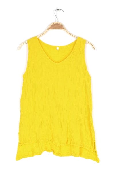 Nusantara top Sunny Yellow / Large/Extra Large Thai Cotton V-neck Tank