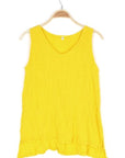 Nusantara top Sunny Yellow / Large/Extra Large Thai Cotton V-neck Tank