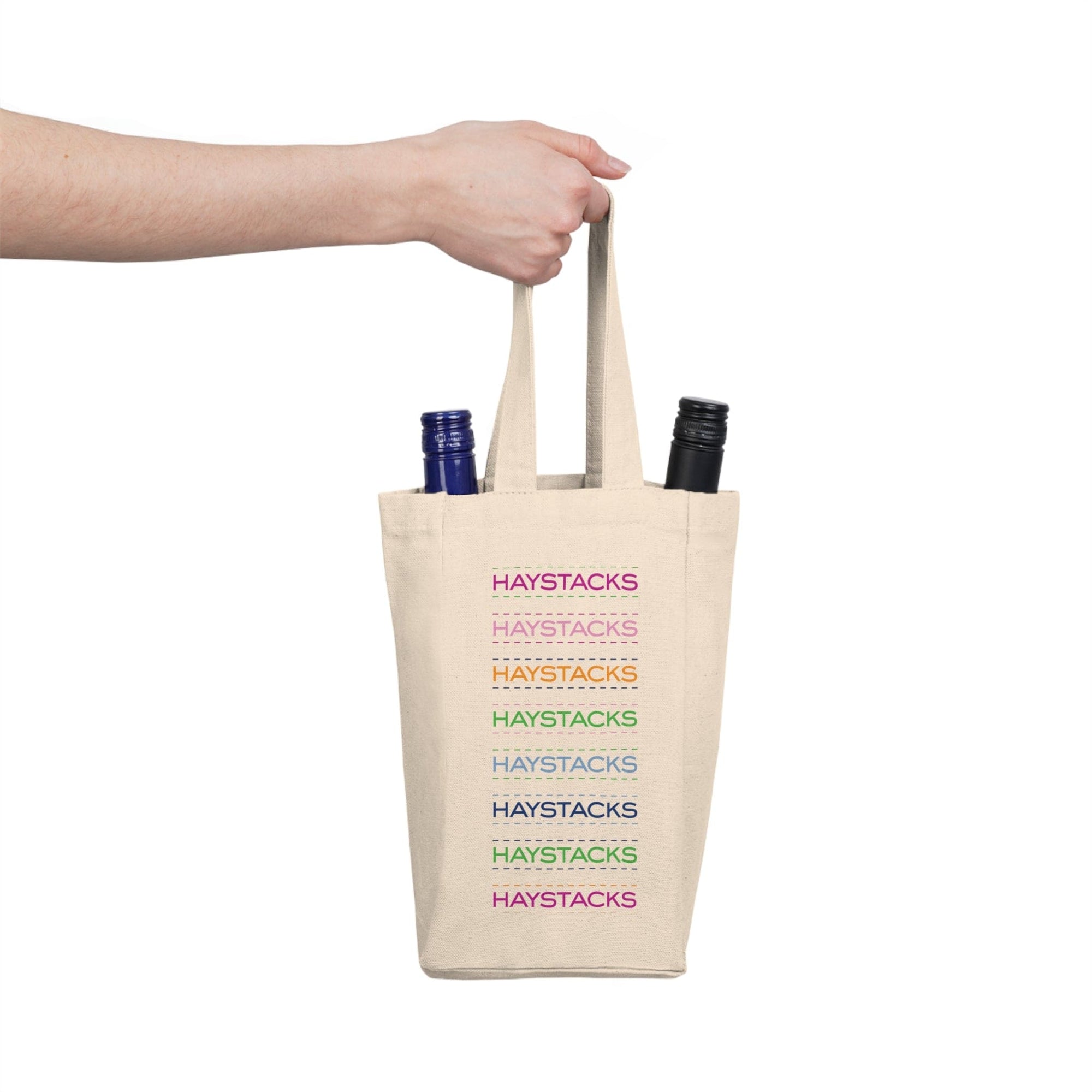 Printify Accessories One size / Natural Double Wine Tote (Print Fresh)