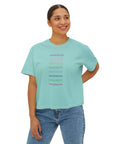 Printify T-Shirt Cascade Logo Boxy Tee (Print Fresh)