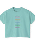 Printify T-Shirt Chalky Mint / S Cascade Logo Boxy Tee (Print Fresh)