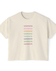 Printify T-Shirt Ivory / S Cascade Logo Boxy Tee (Print Fresh)