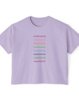 Printify T-Shirt Orchid / S Cascade Logo Boxy Tee (Print Fresh)