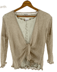 Tanami shawl Earth Lightweight Knit Cross Front Shrug