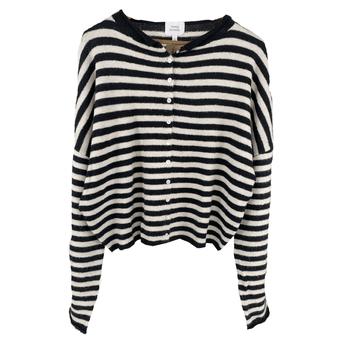 Things Between top Copy of Piper Cardigan - Black Stripe