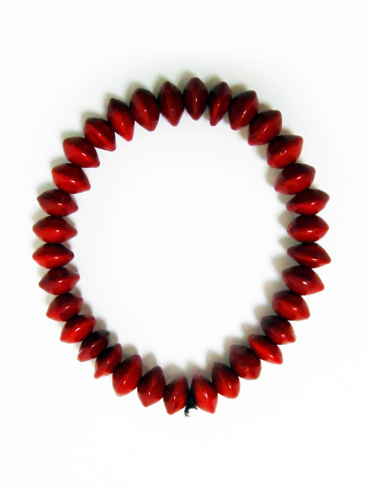 Tika Bracelet Red Rondel Seed Bracelet