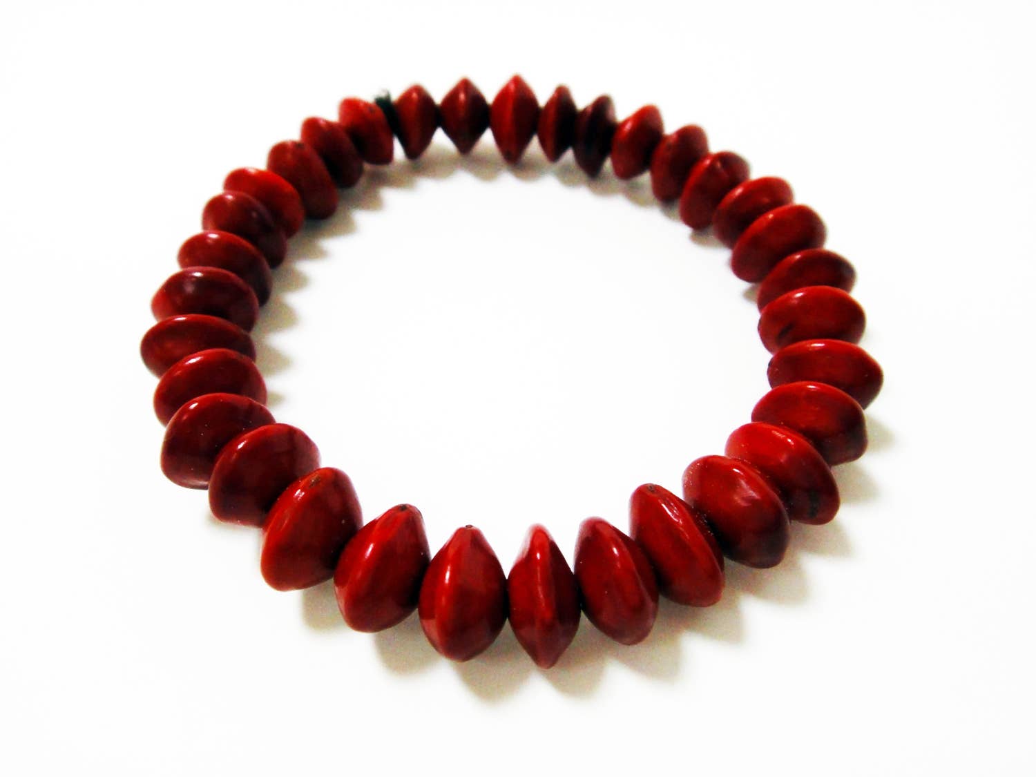 Tika Bracelet Red Rondel Seed Bracelet