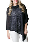 Top It Off Black Solid Emily Poncho- SALE $5.70