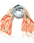 Top It Off Scarf Blue and Orange Talia Scarf