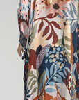 Urbanista Kimono BEIGE/NAVY Botanical Floral Kimono