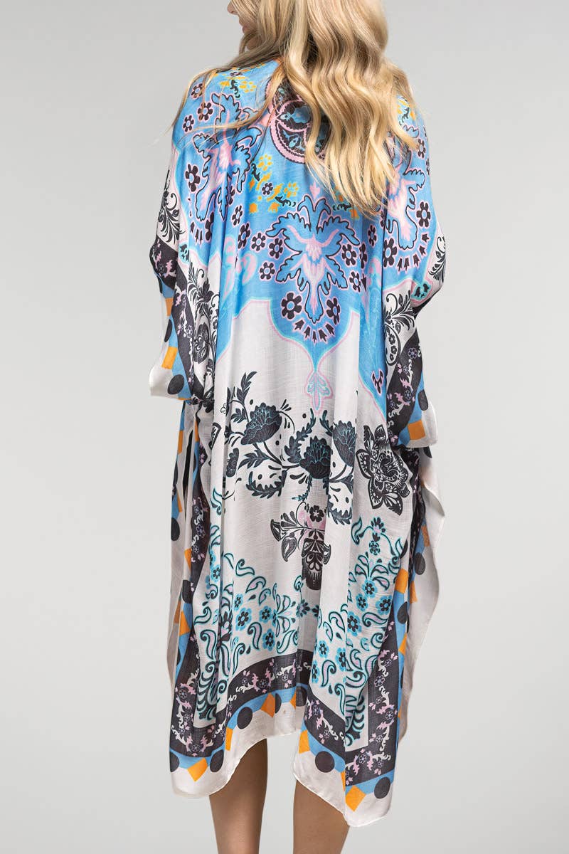 Urbanista Kimono Blue / OS Paisley and Floral Kimono