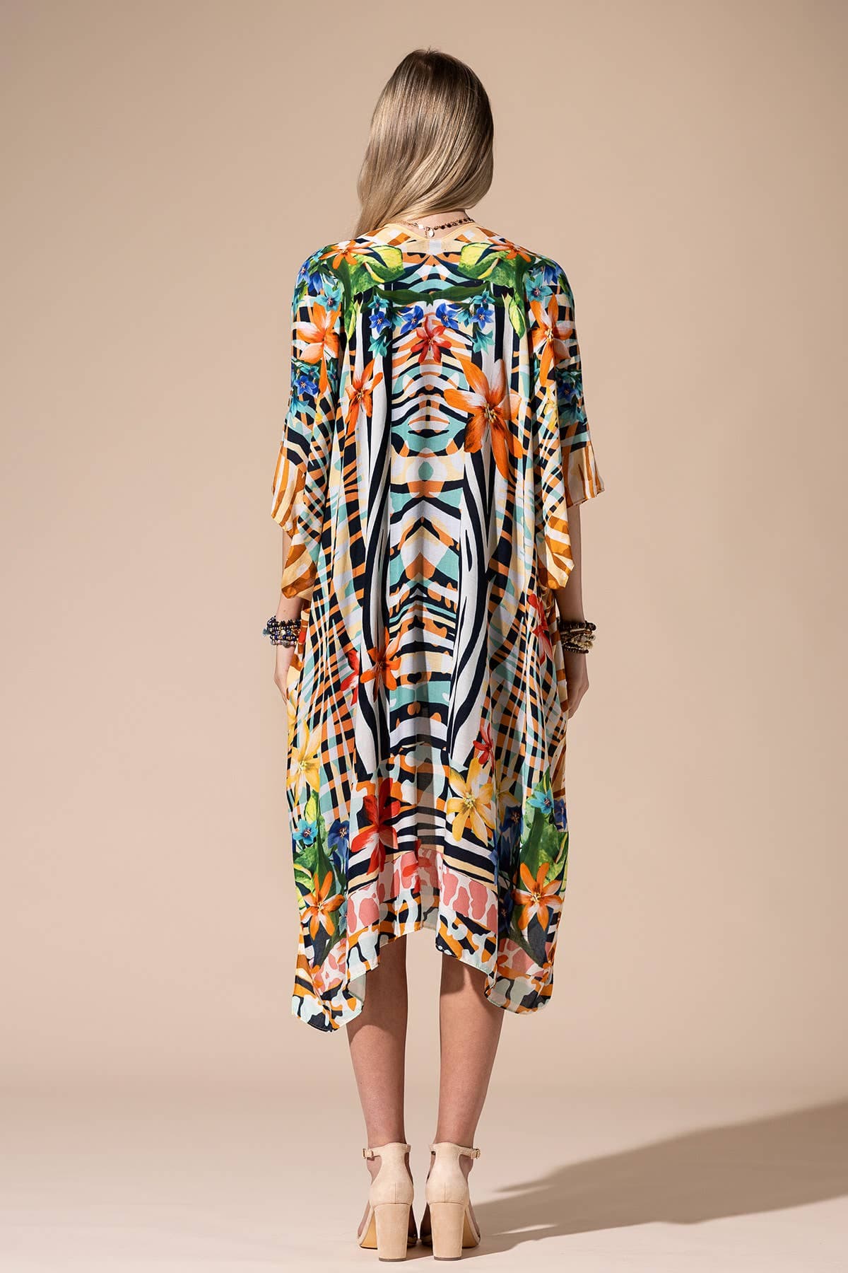 Urbanista Kimono Sunset Glow / OS Tropical Animal Print Kimono