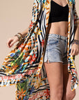 Urbanista Kimono Sunset Glow / OS Tropical Animal Print Kimono